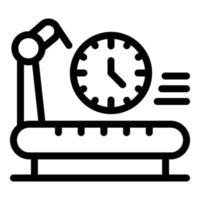 Treadmill icon, outline style vector