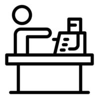 Account cashier bank icon, outline style vector