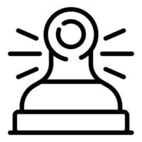 Alert bell icon, outline style vector