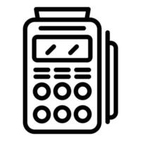 Bank terminal icon, outline style vector