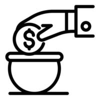 Save money icon, outline style vector