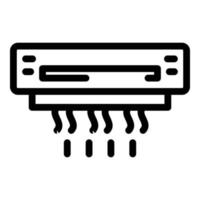 Wall air conditioner bottom icon, outline style vector