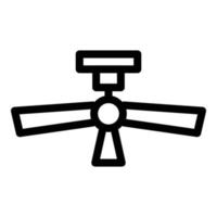 Ceiling fan icon, outline style vector