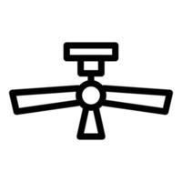 Ceiling fan icon, outline style vector