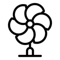 icono de hélice de varias palas, estilo de contorno vector