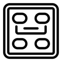 Smart scales device icon, outline style vector