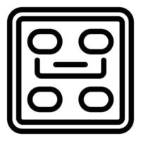 Smart scales device icon, outline style vector