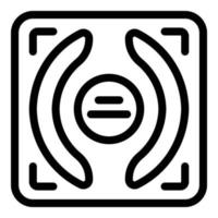 Digital smart scales icon, outline style vector