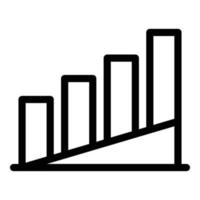 Temperature diagram icon, outline style vector