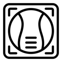 Smart scales equipment icon, outline style vector