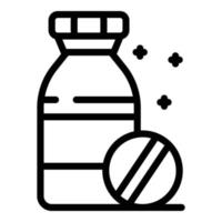 Medicine icon, outline style vector