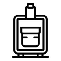 Travel bag icon, outline style vector