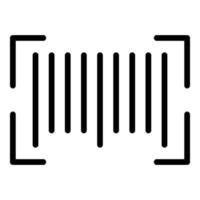 Unique barcode icon outline vector. Code scanner vector