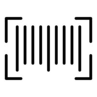 Unique barcode icon outline vector. Code scanner vector