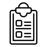 Task list icon outline vector. Checklist document vector