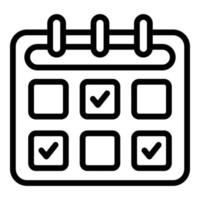 Checklist page icon outline vector. Report document vector