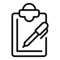 Task clipboard icon outline vector. Checklist agenda vector