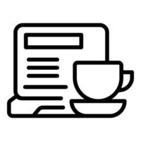 Office workplace icon outline vector. Work desk vector