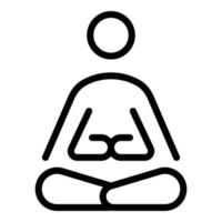 vector de contorno de icono de equilibrio espiritual. terapia de salud