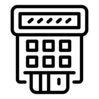 Credit card payment icon, outline style vector