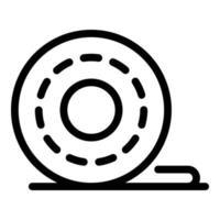 Cellophane tape roll icon, outline style vector