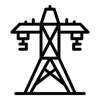 icono de torre eléctrica, estilo de contorno vector