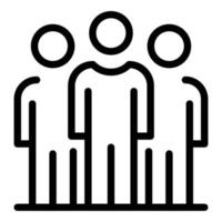 Sales team icon, outline style vector