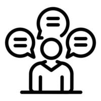 Customer messages icon, outline style vector