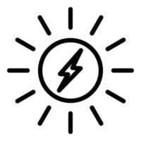 Light solar energy icon, outline style vector