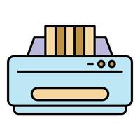 Jet printer icon color outline vector