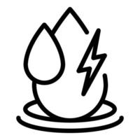 Water energy icon, outline style vector