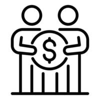 Money profit icon, outline style vector