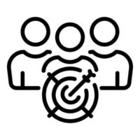 Target clients icon, outline style vector