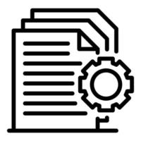 Docs in work icon, outline style vector