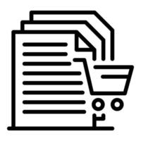 Sales paper icon, outline style vector