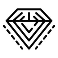 Pure diamond icon, outline style vector