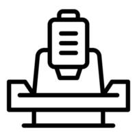 Boring lathe icon, outline style vector