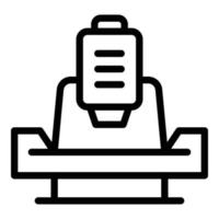 Boring lathe icon, outline style vector