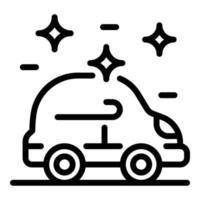 limpiar el coche después de lavar el icono, el estilo de esquema vector