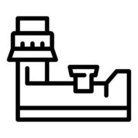 Drilling lathe icon, outline style vector