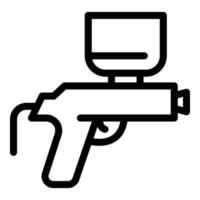 Air compressor gun icon, outline style vector