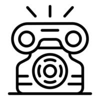 Ringing telephone icon, outline style vector