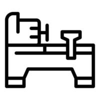 Grinding lathe icon, outline style vector