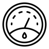 Car oil gauge icon, outline style vector