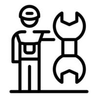 Auto mechanic icon, outline style vector