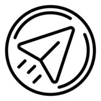 Send car service message icon, outline style vector