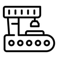 Lathe machine icon, outline style vector