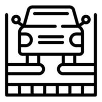 Tire fitting stand icon, outline style vector