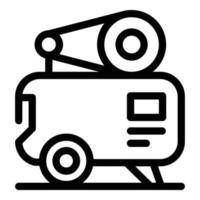 Air compressor equipment icon, outline style vector