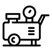 Air compressor tank icon, outline style vector